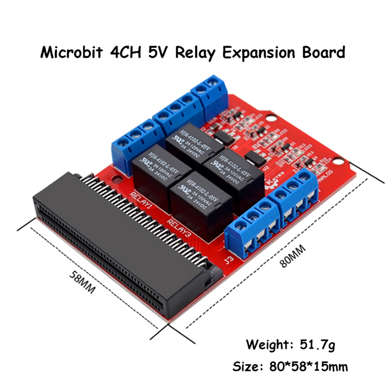 Microbit 4 チャンネルリレーモジュールシールド 5 - Kids Education Channel のレビューと価格