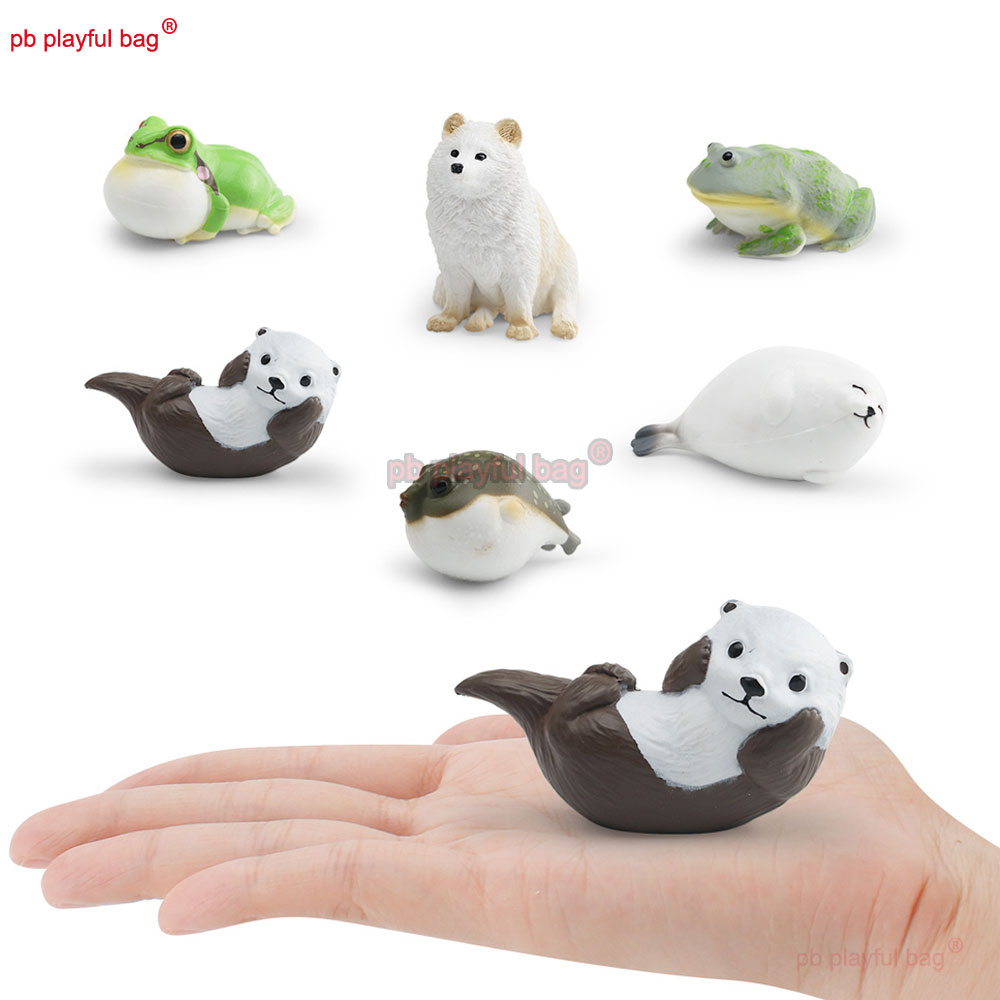 リアルな野生動物フィギュア レインフロッグ カワウソ シール - Kids First Education のレビューと価格